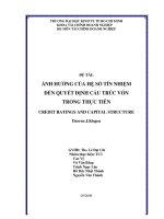 ảnh hưởng của hệ số tín nhiệm đến quyết định cấu trúc vốn trong thực tiễn