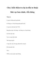 Cho ý kiến thẩm tra dự án đầu tư thuộc lĩnh vực bưu chính, viễn thông doc