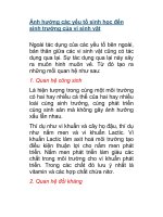 Ảnh hưởng các yếu tố sinh học đến sinh trưởng của vi sinh vật doc