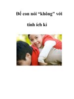 Để con nói “không