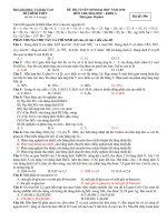 Đề và đáp án đại học khối A