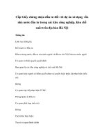 Cấp Giấy chứng nhận đầu tư đối với dự án sử dụng vốn nhà nước đầu tư trong các khu công nghiệp, khu chế xuất trên địa bàn Hà Nội pdf