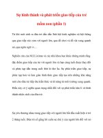 Sự hình thành và phát triển giao tiếp của trẻ mầm non docx