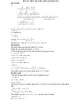 ĐÁP ÁN THI VÀO 10 MÔN TOÁN NĂM 2010-2011
