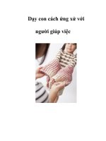 Dạy con cách ứng xử với người giúp việc pps