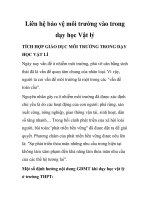 Liên hệ bảo vệ môi trường vào trong dạy học Vật lý pdf