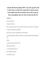 Chuyển đổi doanh nghiệp 100% vốn nước ngoài do một tổ chức hoặc cá nhân nước ngoài đầu tư thành công ty trách nhiệm hữu hạn hai thành viên trở lên trong các khu công nghiệp, khu chế xuất trên địa bàn Hà Nội docx