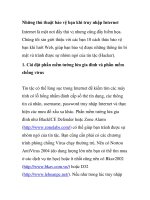 Những thủ thuật bảo vệ bạn khi truy nhập Internet pptx
