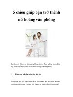 5 chiêu giúp bạn trở thành nữ hoàng văn phòng pdf