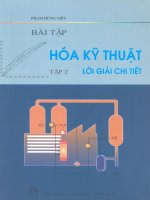 Bài tập hóa kỹ thuật - Tập 2 - Phần I ppsx