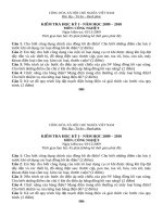 Kiểm tra HK I - Năm học 2009-2010