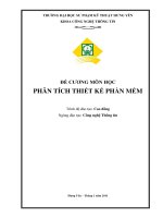 Đề cương môn học phân tích thiết kế phần mềm doc