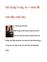 Sử dụng V-ing, to + verb pptx