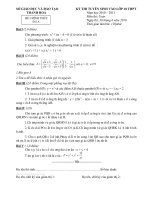 ĐỀ THI + ĐÁP ÁN MÔN TOÁN THI VÀO 10 NĂM HỌC 2010-2011