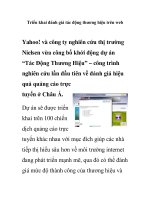 Triển khai đánh giá tác động thương hiệu trên web ppt