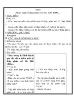 nhân với 10, 100, 1000