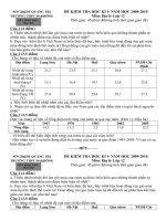 Đề thi HKII địa 12