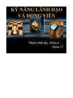 Kỹ năng lãnh đạo và động viên   luận văn, đồ án, đề tài tốt nghiệp