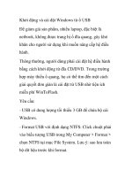 Khởi động và cài đặt Windows từ ổ USB ppt