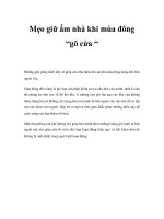 Mẹo giữ ấm nhà khi mùa đông “gõ cửa “ pptx