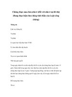 Chứng thực mua bán nhà ở (đối với nhà ở tại đô thị) (Đang thực hiện theo đúng tinh thần của Luật công chứng) potx