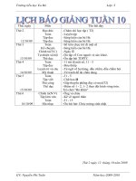 GIAO ÁN LỚP 2: TUẦN 10 CKTKN