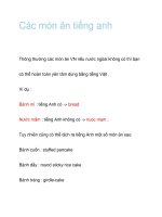 Các món ăn tiếng anh pps