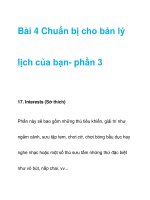 Bài 4 Chuẩn bị cho bản lý lịch của bạn- phần 3 ppt
