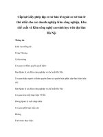 Cấp lại Giấy phép lập cơ sở bán lẻ ngoài cơ sở bán lẻ thứ nhất cho các doanh nghiệp Khu công nghiệp, Khu chế xuất và Khu công nghệ cao sinh học trên địa bàn Hà Nội ppsx