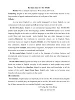 Bài luận mẫu số 1 AV10