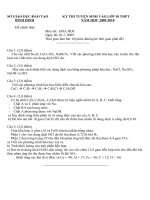 ĐÊ HÓA HỌC THI TUYỂN VÀO 10 THPT (2009-2010)