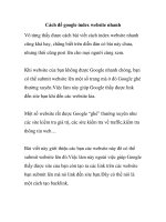 Cách để google index website nhanh pptx
