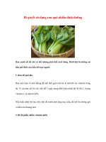 Bí quyết sử dụng rau quả nhiều dinh dưỡng pdf