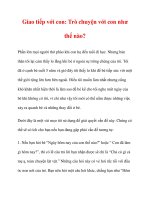 Giao tiếp với con: Trò chuyện với con như thế nào? ppt