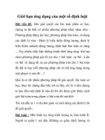 Giới hạn ứng dụng của một số định luật pps