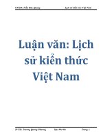 Luận văn: Lịch sử kiển thức Việt Nam potx