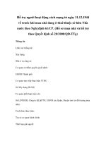 Hỗ trợ người hoạt động cách mạng từ ngày 31.12.1944 về trước khi mua nhà đang ở thuê thuộc sở hữu Nhà nước theo Nghị định 61/CP. (Hồ sơ mua nhà và hỗ trợ theo Quyết định số 20/2000/QĐ-TTg) ppsx