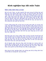 Kinh nghiệm học toán