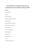 Cung cấp thông tin và cấp chứng chỉ quy hoạch xây dựng (trong khu vực đã có QHCT xây dựng tỉ lệ 1/500) potx