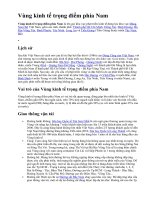 VÙNG KT TRỌNG ĐIỂM MIỀN NAM