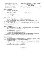 Đề + Đáp án tuyển sinh 10 Quảng Nam 2010_2011