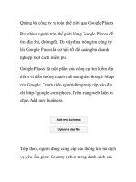 Quảng bá công ty ra toàn thế giới qua Google Places pdf