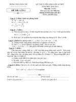 Đề thi tuyển sinh THPT năm 2010-2011