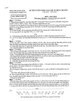 Đề thi TS lớp 10 chuyên Hoá NBK Q Nam  năm học 2010-2011