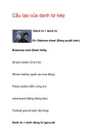 Cấu tạo của danh từ kép pps