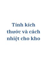 Tính kích thước và cách nhiệt cho kho pdf