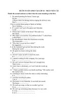 ĐỀ  ÔN TIẾNG ANH THI TUYỂN SINH VÀO LỚP 10 Đ19