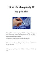 19 lỗi các nhà quản lý IT hay gặp phải pptx