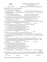 ĐỀ LUYỆN THI ĐHCĐ CẤP TỐC MÔN HÓA - MS 016