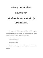 BÀI HỌC NGÀN VÀNG - CHƯƠNG XIX docx